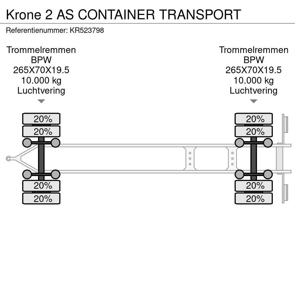 Krone 2 AS CONTAINER TRANSPORT Причепи для перевезення контейнерів
