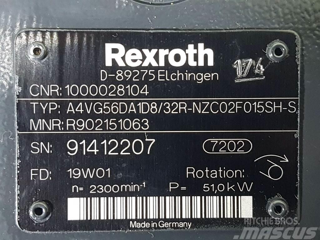 Wacker Neuson 1000028104-Rexroth A4VG56-Drive pump/Fahrpumpe Гідравліка