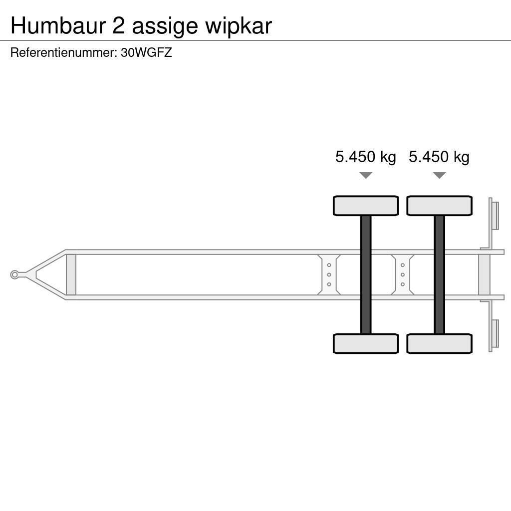 Humbaur 2 assige wipkar Причепи-платформи/бокове розвантаження