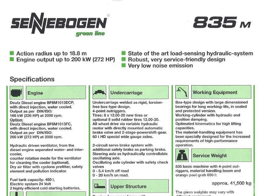 Sennebogen 835C Перевантажувачі металобрухту/промислові навантажувачі