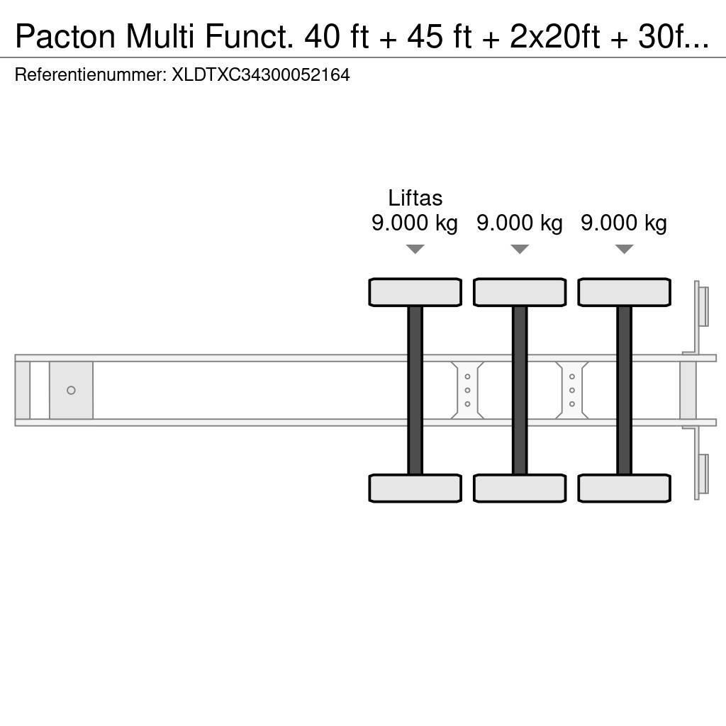 Pacton Multi Funct. 40 ft + 45 ft + 2x20ft + 30ft + High Напівпричепи для перевезення контейнерів