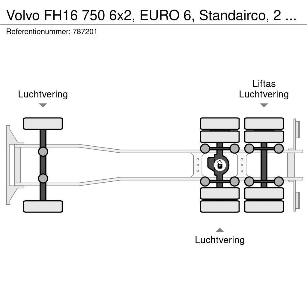 Volvo FH16 750 6x2, EURO 6, Standairco, 2 Units Шасі з кабіною