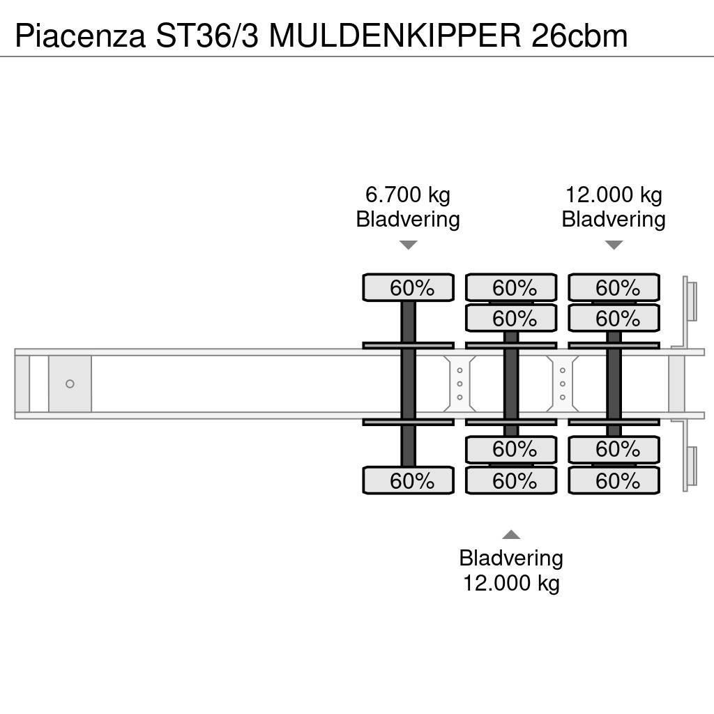 Piacenza ST36/3 MULDENKIPPER 26cbm Напівпричепи-самоскиди