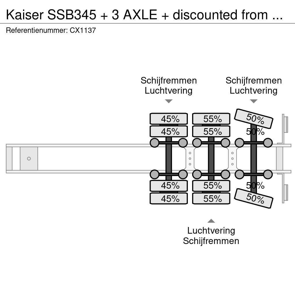 Kaiser SSB345 + 3 AXLE + discounted from 21.750,- Низькорамні напівпричепи