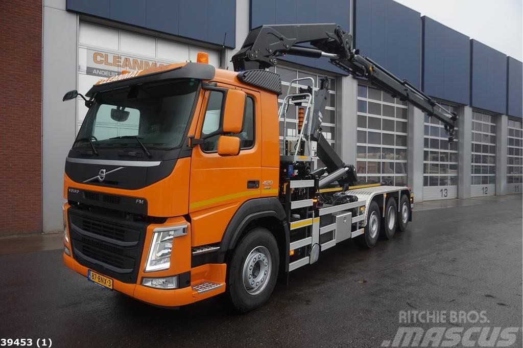 Volvo FM 420 8x2 HMF 28 ton/meter laadkraan Вантажівки з гаковим підйомом