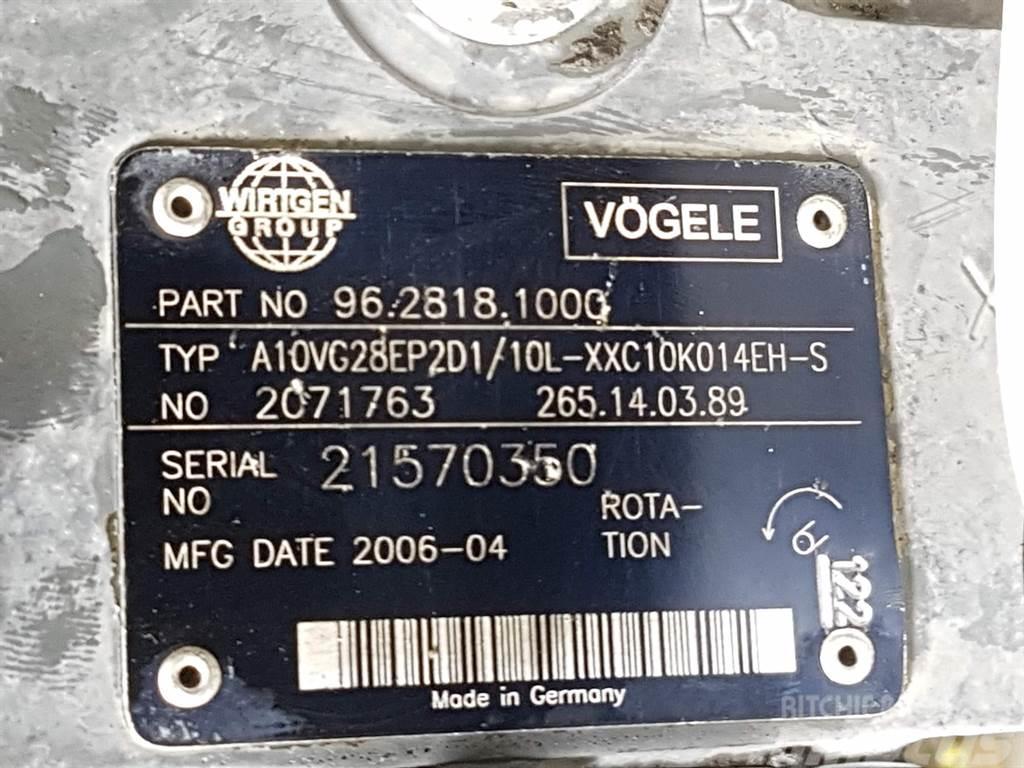 Vögele -Rexroth A10VG28EP2D1/10L-96.2818.1000-Drive pump Гідравліка