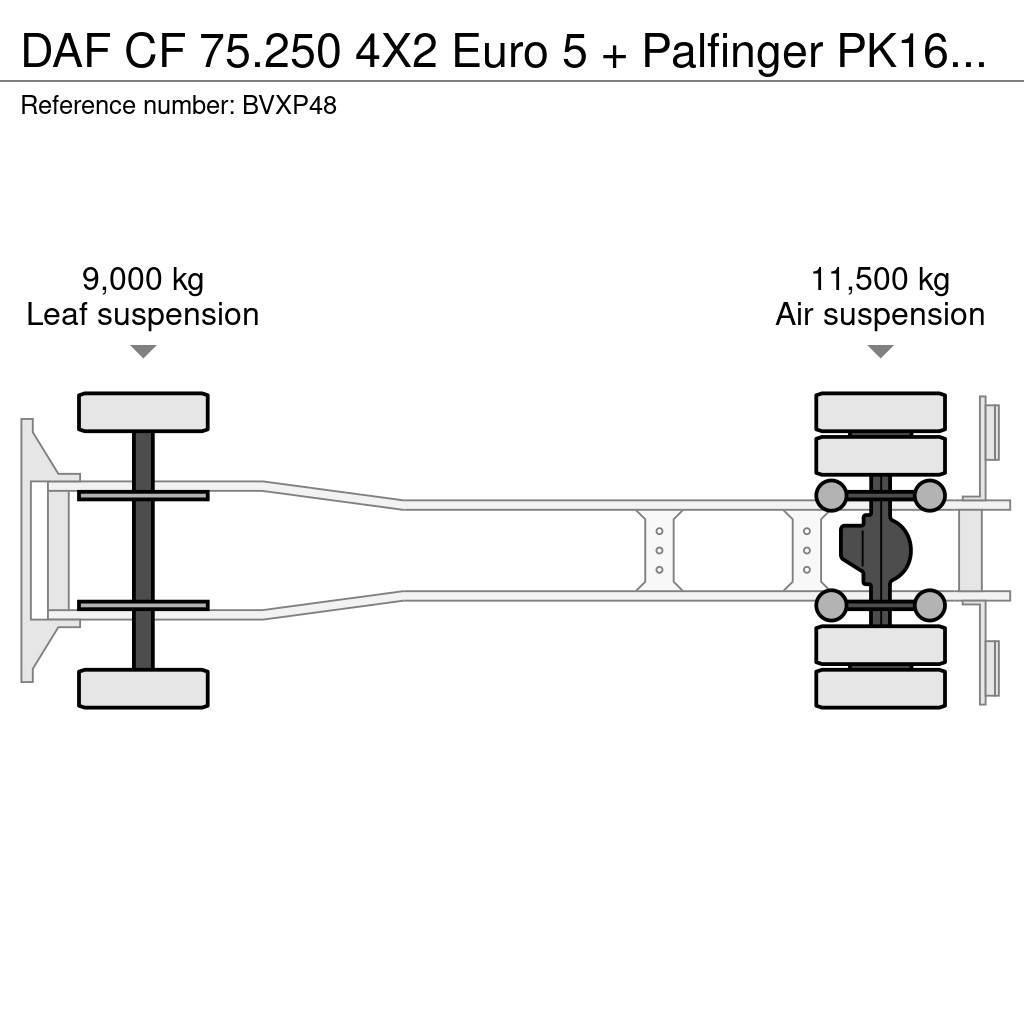 DAF CF 75.250 4X2 Euro 5 + Palfinger PK16502 D (Glas / автокрани