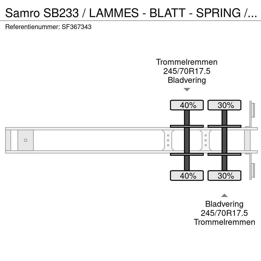 Samro SB233 / LAMMES - BLATT - SPRING / 8 WIELEN Низькорамні напівпричепи