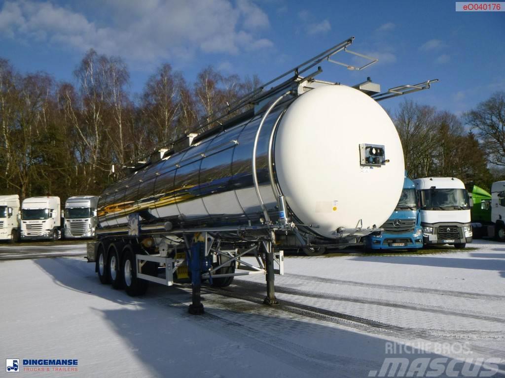 Feldbinder Chemical tank inox L4BH 30 m3 / 1 comp + pump Напівпричепи-автоцистерни