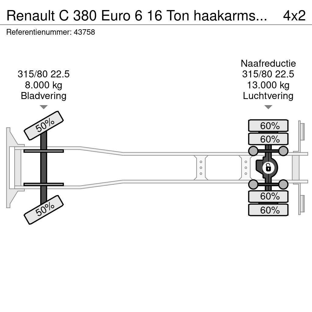 Renault C 380 Euro 6 16 Ton haakarmsysteem Вантажівки з гаковим підйомом