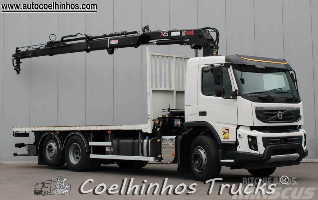 Volvo FMX 330 + Hiab 144 XS Вантажівки-платформи/бокове розвантаження
