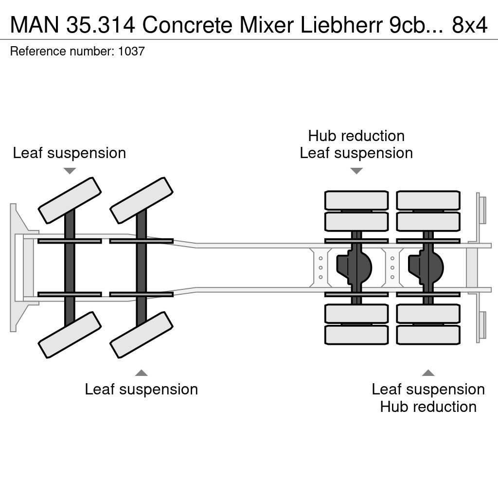 MAN 35.314 Concrete Mixer Liebherr 9cbm 8x4 Full Steel Бетономішалки (Автобетонозмішувачі)