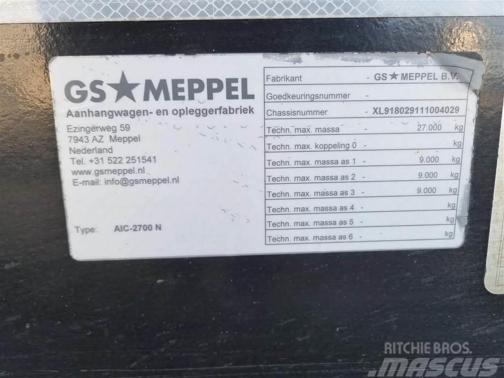 GS Meppel AIC-2700 N container aanhanger Причепи для перевезення контейнерів
