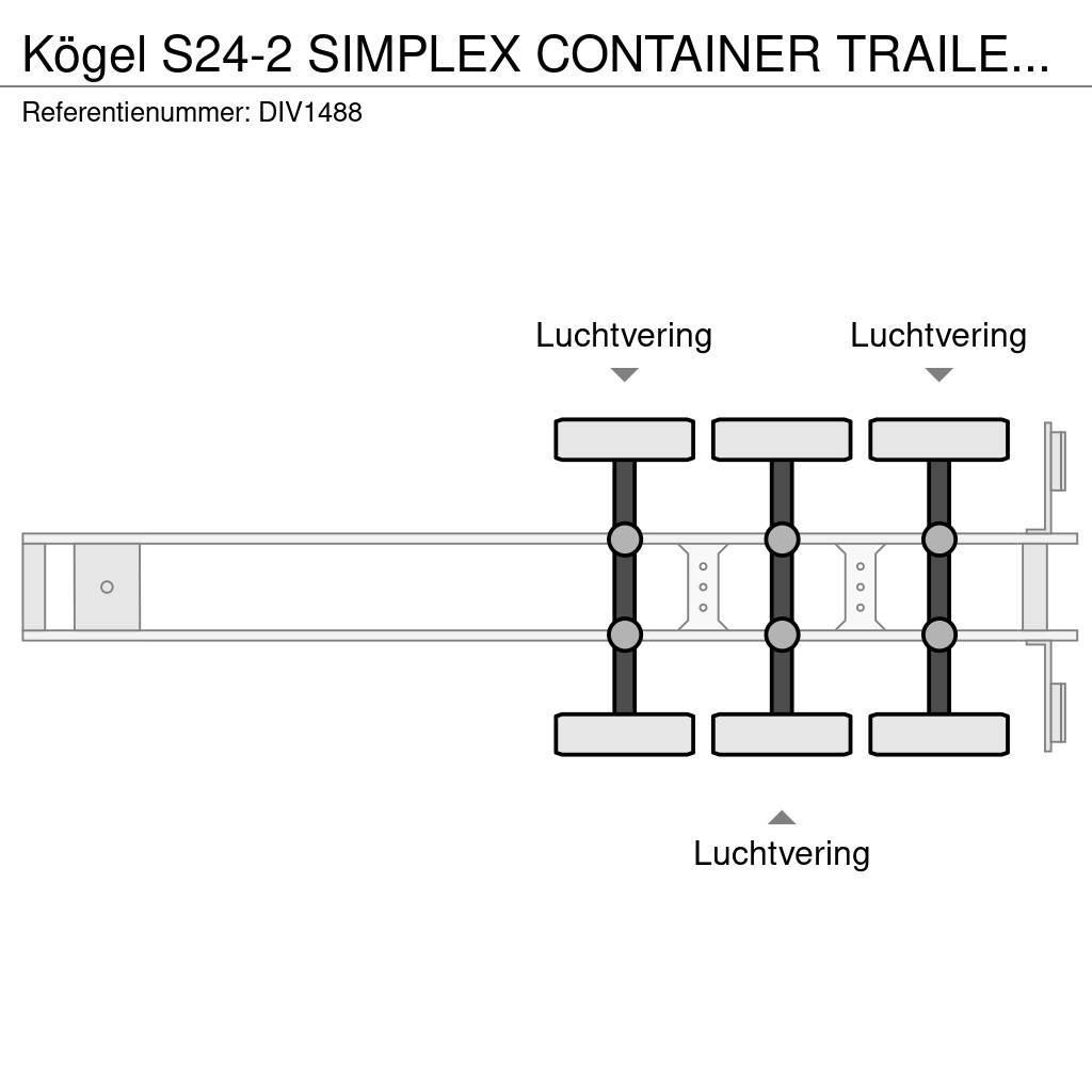 Kögel S24-2 SIMPLEX CONTAINER TRAILER (5 units) Напівпричепи для перевезення контейнерів