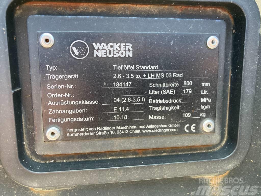 Wacker Neuson Tieflöffel 800mm MS03 Radlog Дробильні ковші