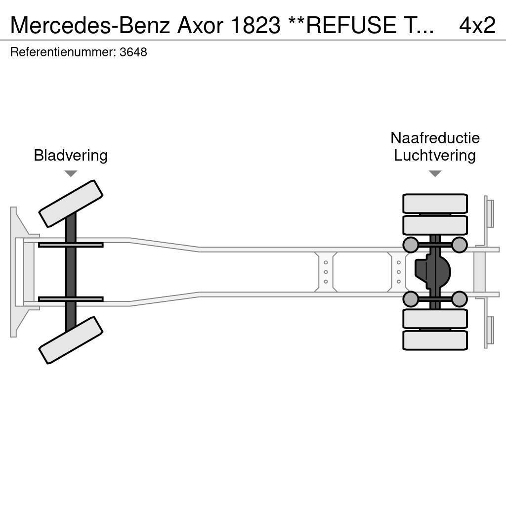 Mercedes-Benz Axor 1823 **REFUSE TRUCK-BENNE ORDURE-MULLWAGEN** Сміттєвози