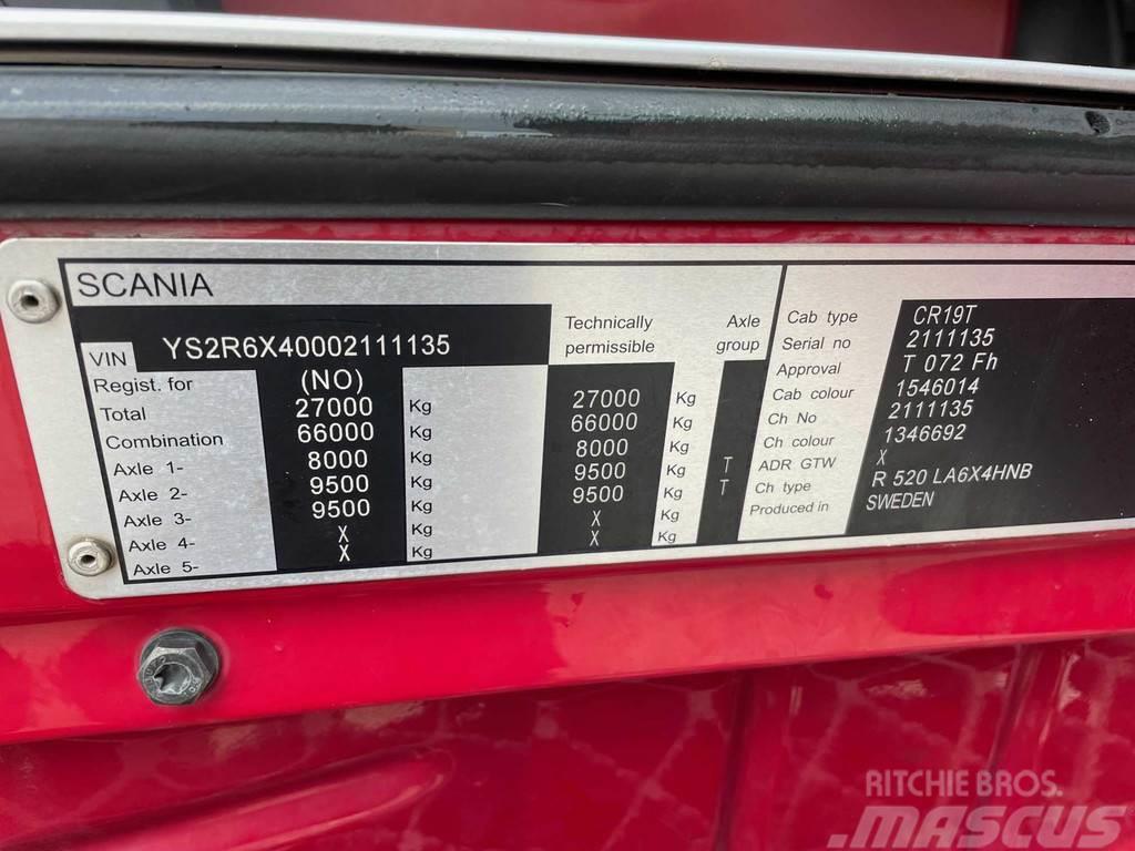 Scania R520 6x4 EURO6 + RETARDER Тягачі