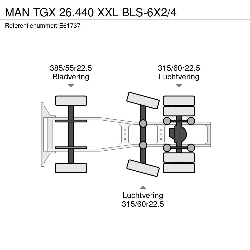 MAN TGX 26.440 XXL BLS-6X2/4 Тягачі