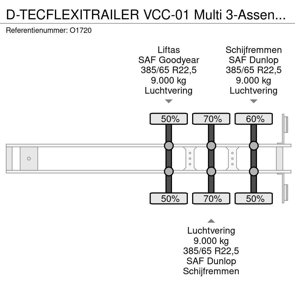 D-tec FLEXITRAILER VCC-01 Multi 3-Assen SAF - Schijfremm Напівпричепи для перевезення контейнерів