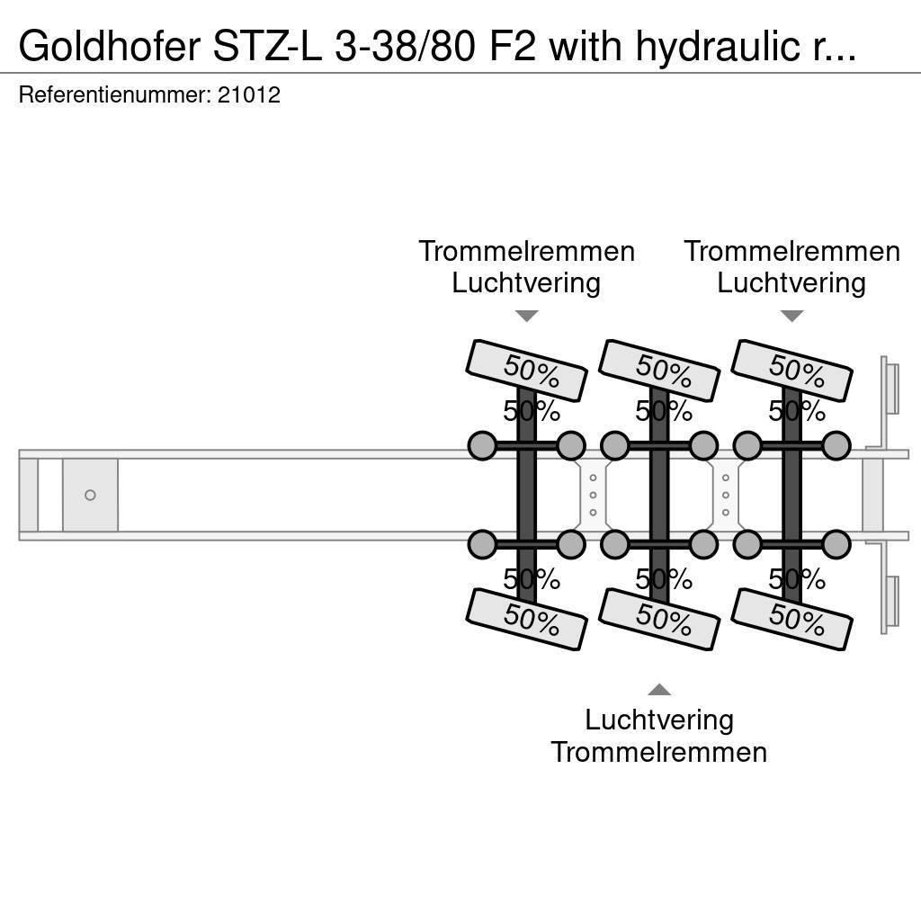 Goldhofer STZ-L 3-38/80 F2 with hydraulic ramps Низькорамні напівпричепи