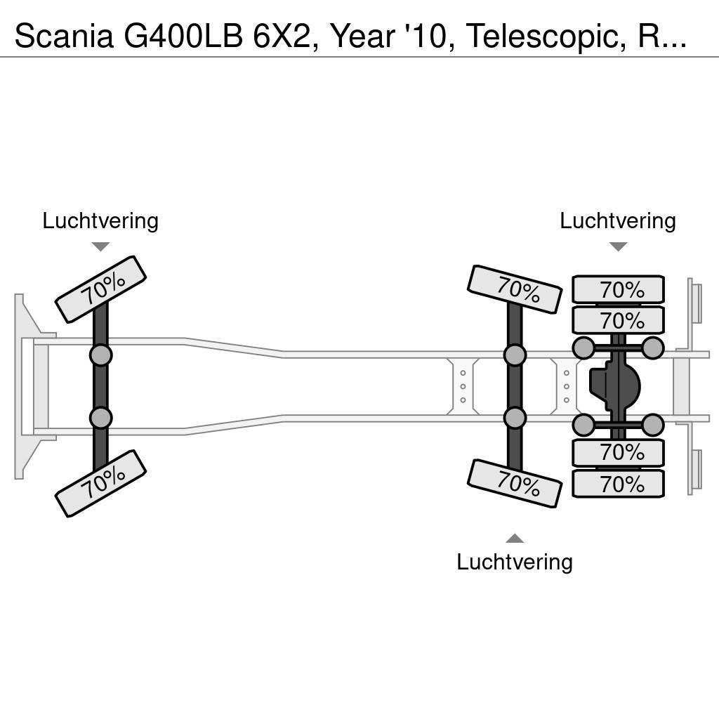 Scania G400LB 6X2, Year '10, Telescopic, Remote control! Скіпові навантажувачі