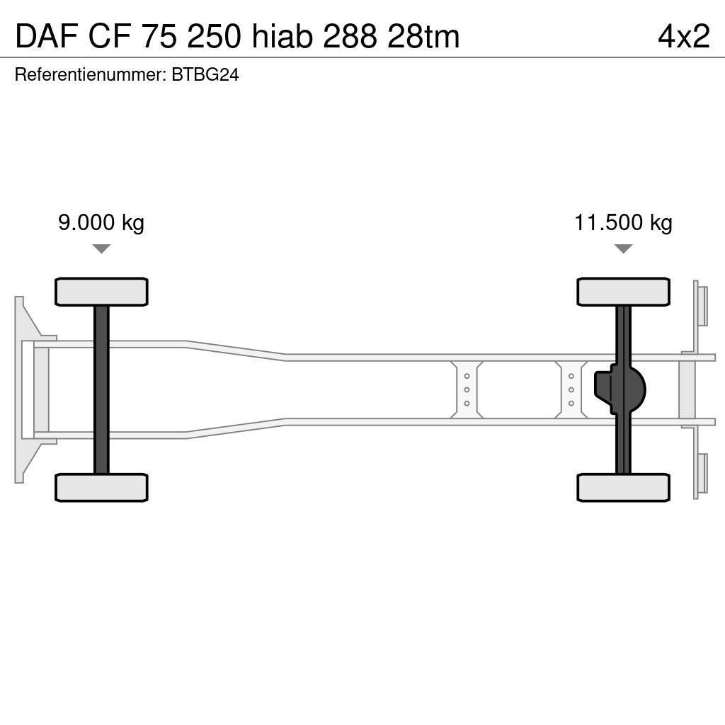 DAF CF 75 250 hiab 288 28tm автокрани