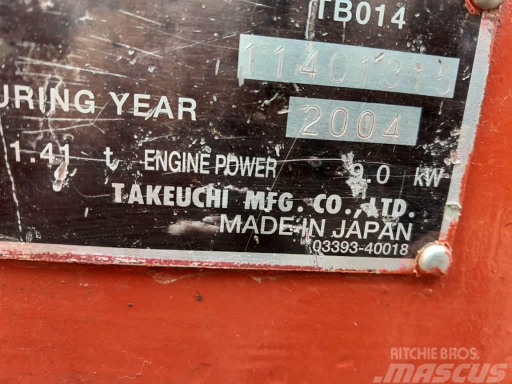 Takeuchi TB014 Міні-екскаватори < 7т
