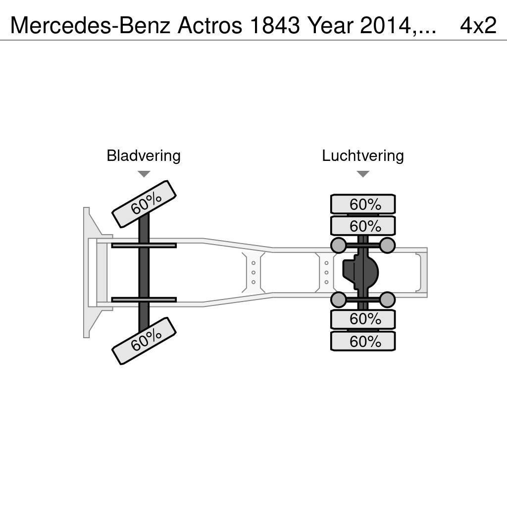 Mercedes-Benz Actros 1843 Year 2014, EURO6, Stand Airco + More O Тягачі