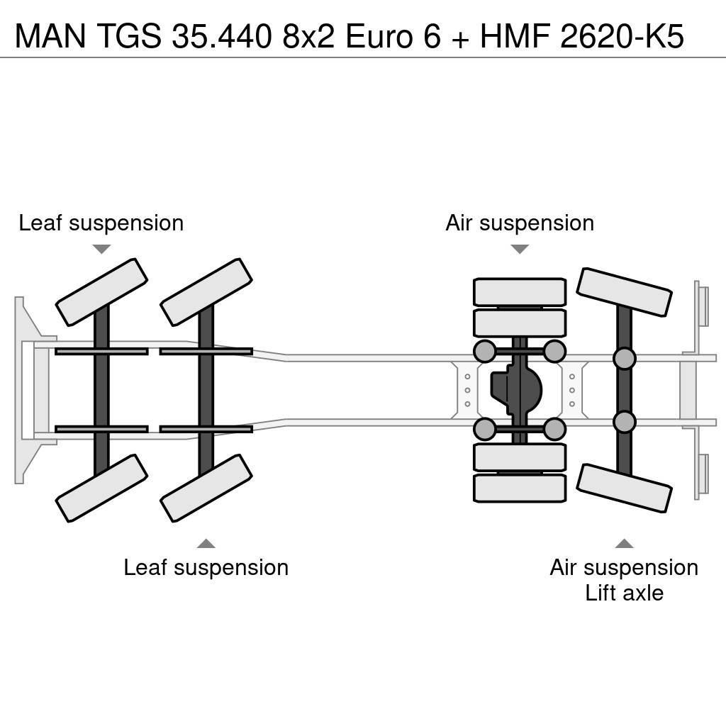 MAN TGS 35.440 8x2 Euro 6 + HMF 2620-K5 автокрани