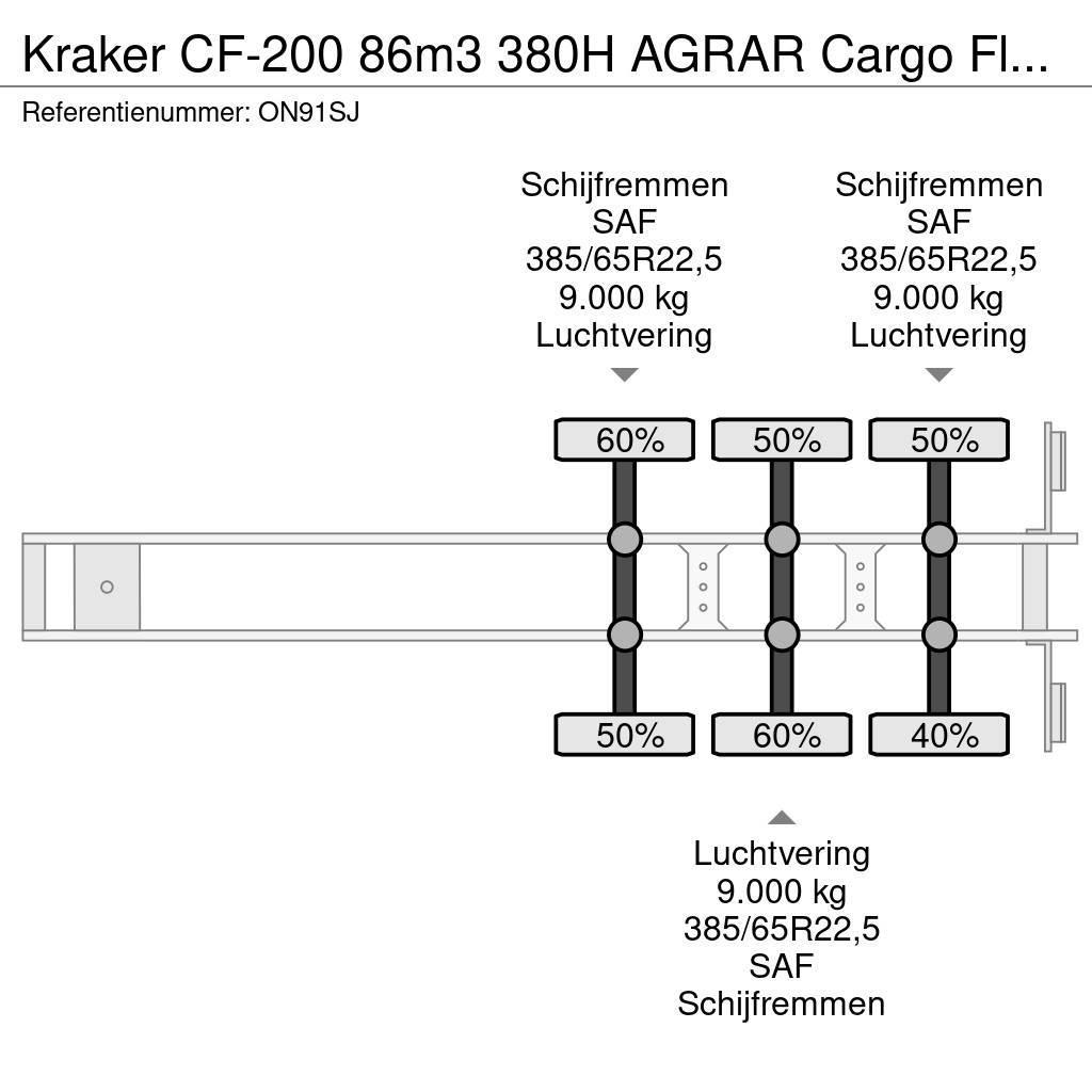 Kraker CF-200 86m3 380H AGRAR Cargo Floor Alcoa dura brig Напівпричепи з рухомою підлогою