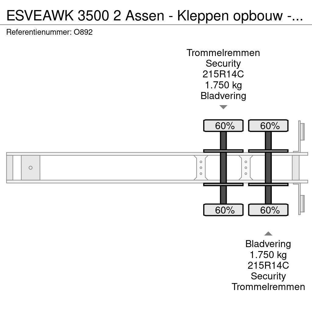 Esve AWK 3500 2 Assen - Kleppen opbouw - FietsVervoer - Напівпричепи з кузовом-фургоном