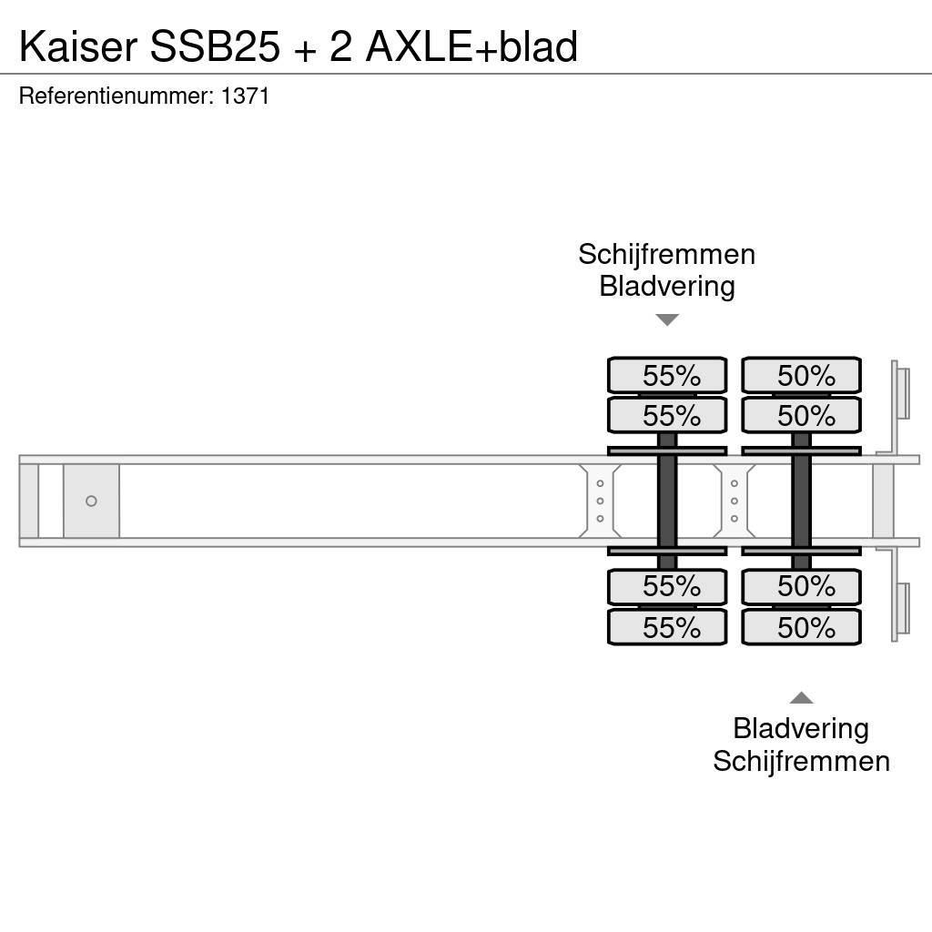 Kaiser SSB25 + 2 AXLE+blad Низькорамні напівпричепи