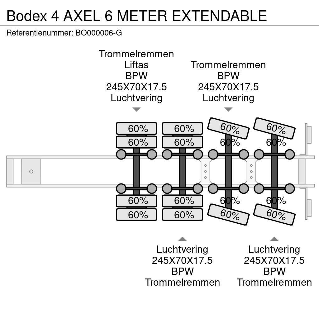 Bodex 4 AXEL 6 METER EXTENDABLE Низькорамні напівпричепи