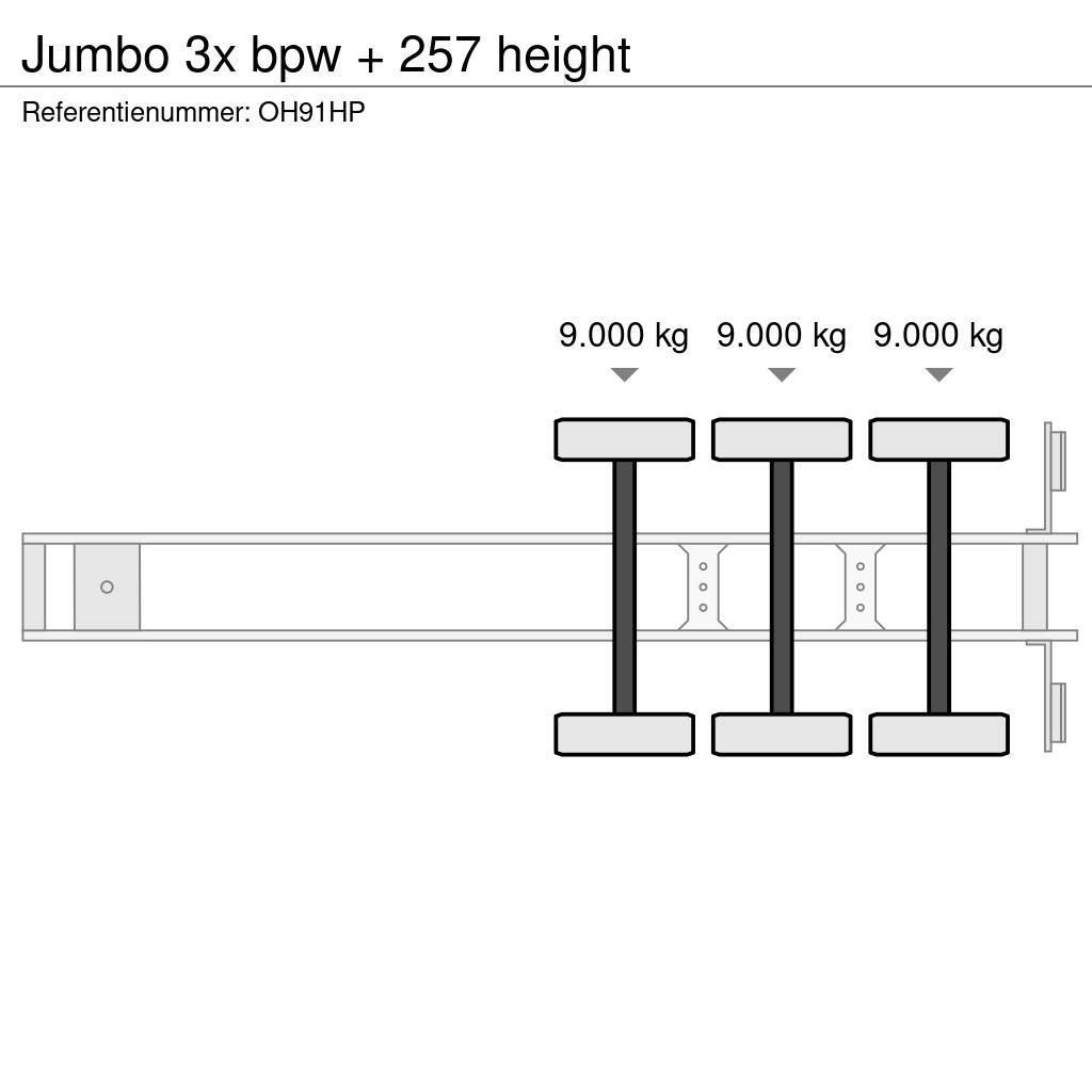 Jumbo 3x bpw + 257 height Тентовані напівпричепи