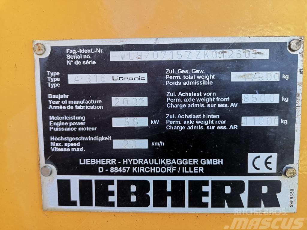 Liebherr A 316 Litronic Колісні екскаватори