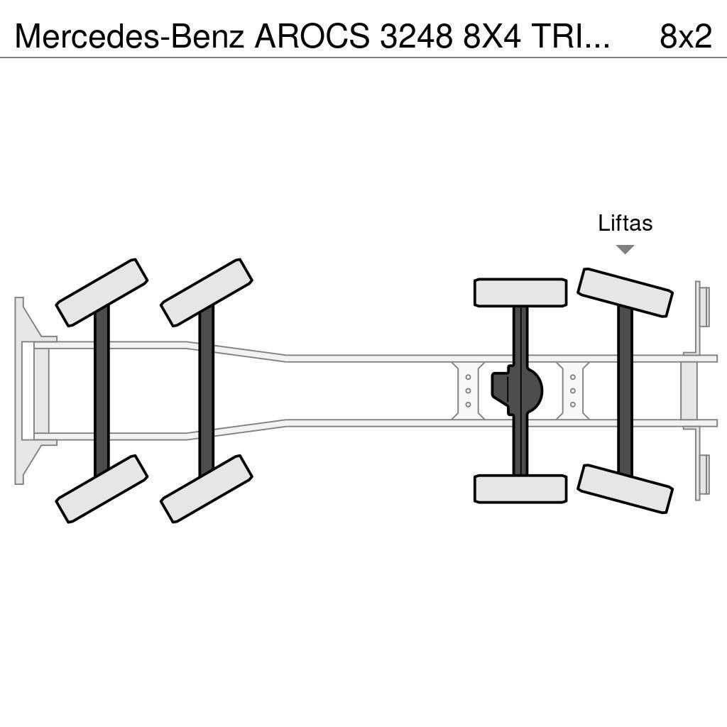 Mercedes-Benz AROCS 3248 8X4 TRIDEM HAAKSYSTEEM + FASSI F365RA K Вантажівки з гаковим підйомом