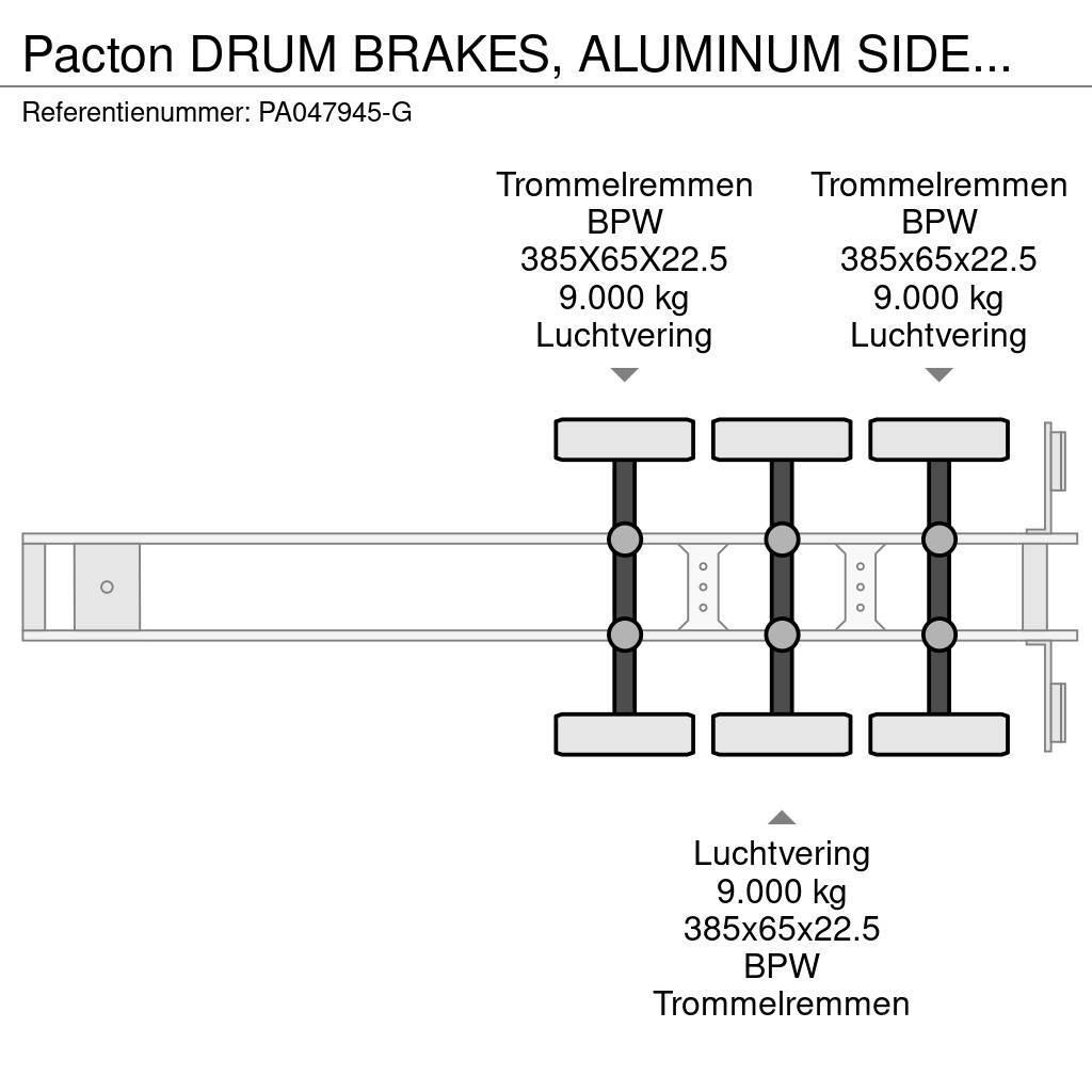 Pacton DRUM BRAKES, ALUMINUM SIDEBOARDS Напівпричепи-платформи/бічне розвантаження