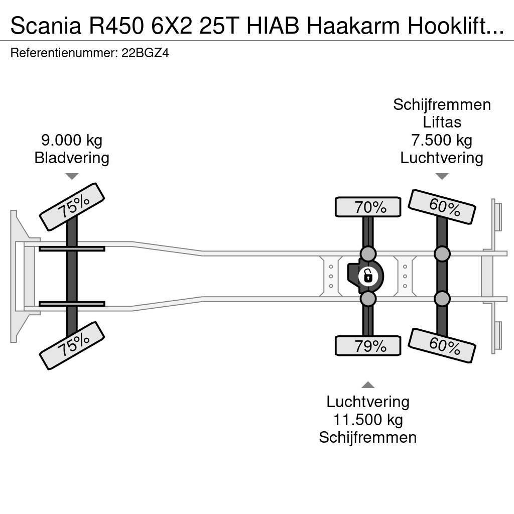 Scania R450 6X2 25T HIAB Haakarm Hooklift Remote, NL Truc Вантажівки з гаковим підйомом