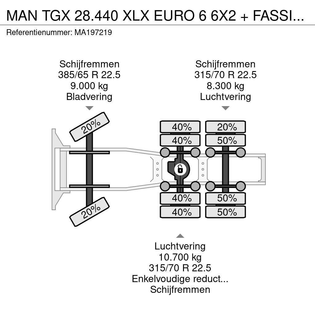 MAN TGX 28.440 XLX EURO 6 6X2 + FASSI F365 + FLYJIB + Тягачі