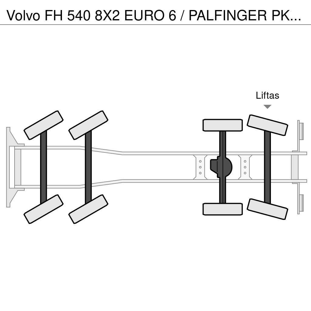 Volvo FH 540 8X2 EURO 6 / PALFINGER PK 92002 KRAAN + FLY автокрани