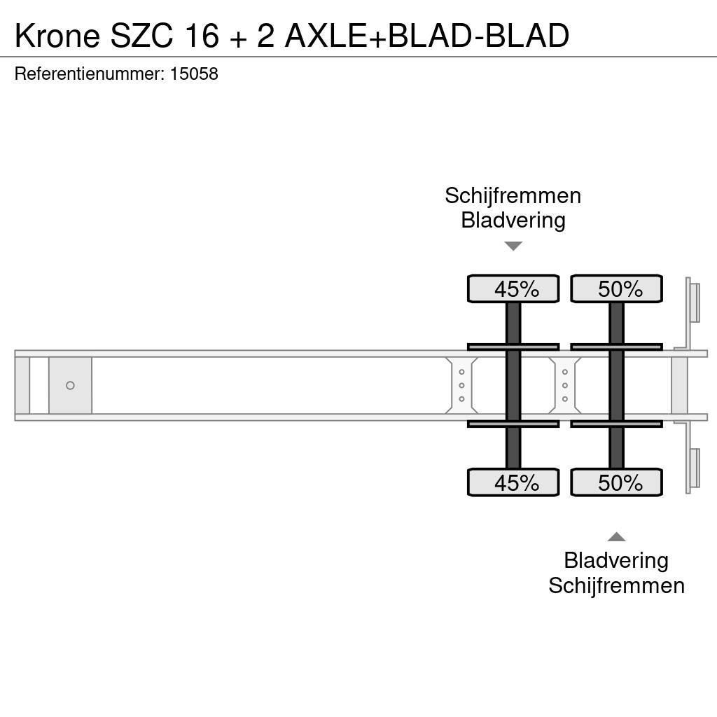 Krone SZC 16 + 2 AXLE+BLAD-BLAD Напівпричепи для перевезення контейнерів