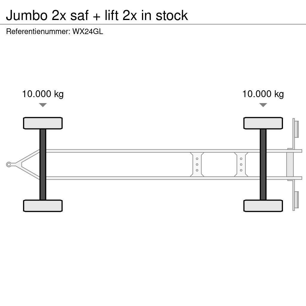 Jumbo 2x saf + lift 2x in stock Причепи-фургони