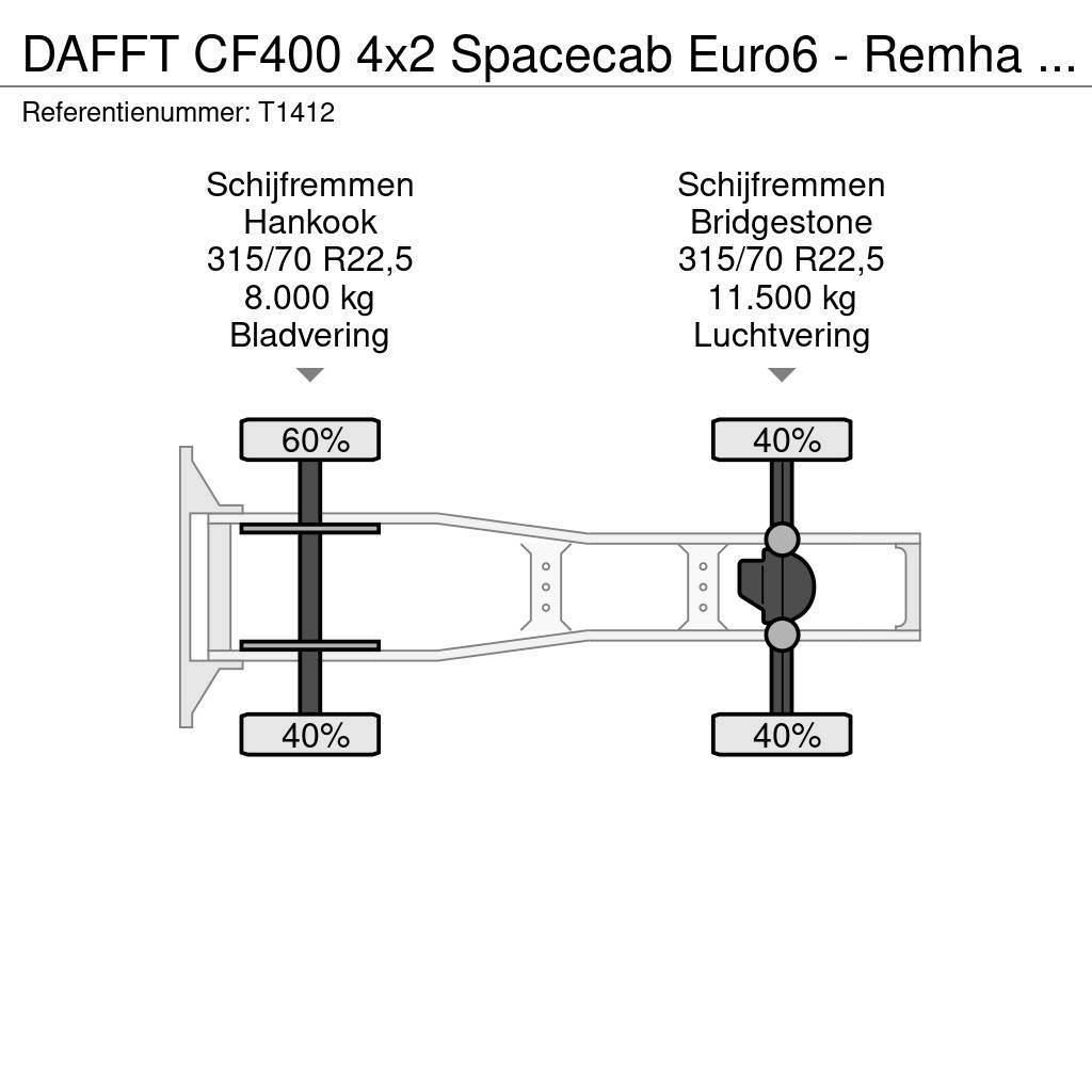 DAF FT CF400 4x2 Spacecab Euro6 - Remha - 615.000km - Тягачі