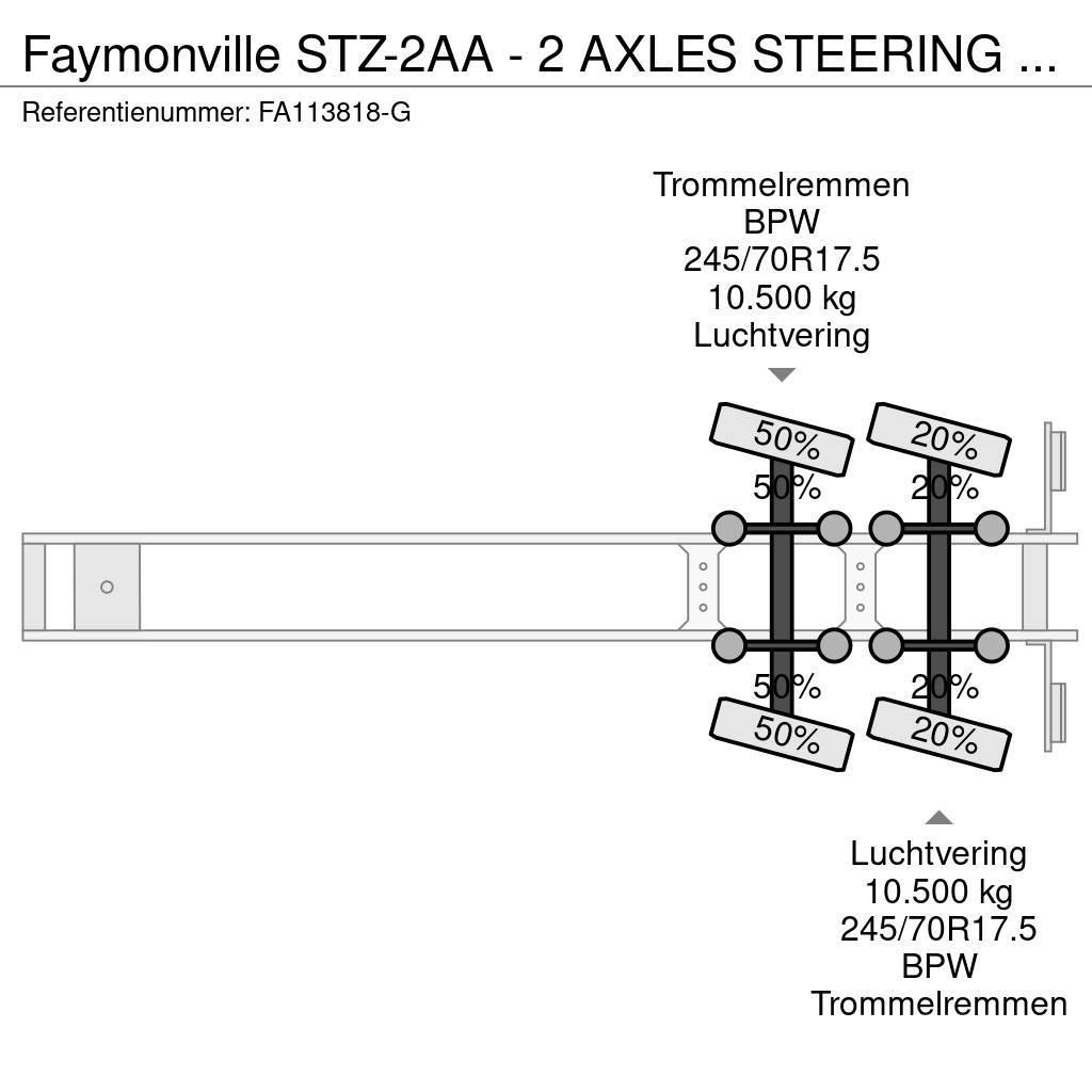 Faymonville STZ-2AA - 2 AXLES STEERING - BED: 7,40 + 3,55 METE Низькорамні напівпричепи