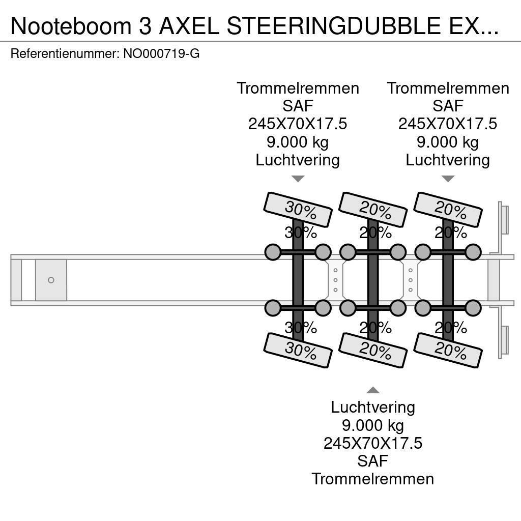 Nooteboom 3 AXEL STEERINGDUBBLE EXTENDABLE 2 X 5,5 METER Низькорамні напівпричепи