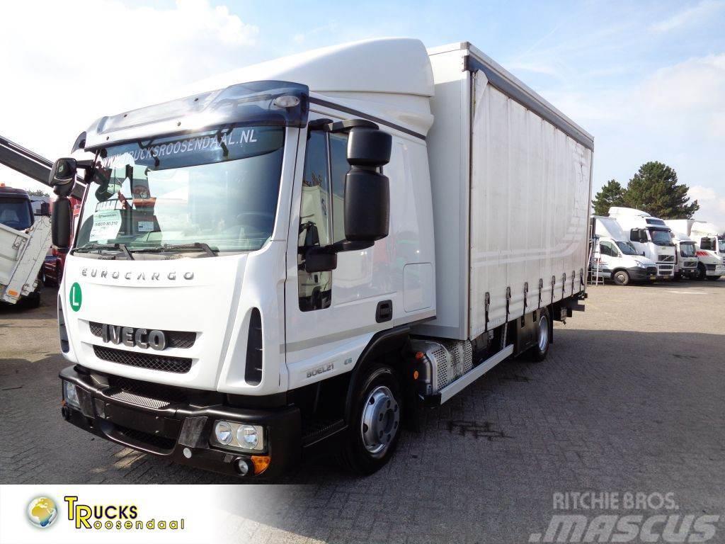 Iveco Eurocargo 80EL21 Manual + Euro 6 + Dhollandia Lift Тентовані вантажівки