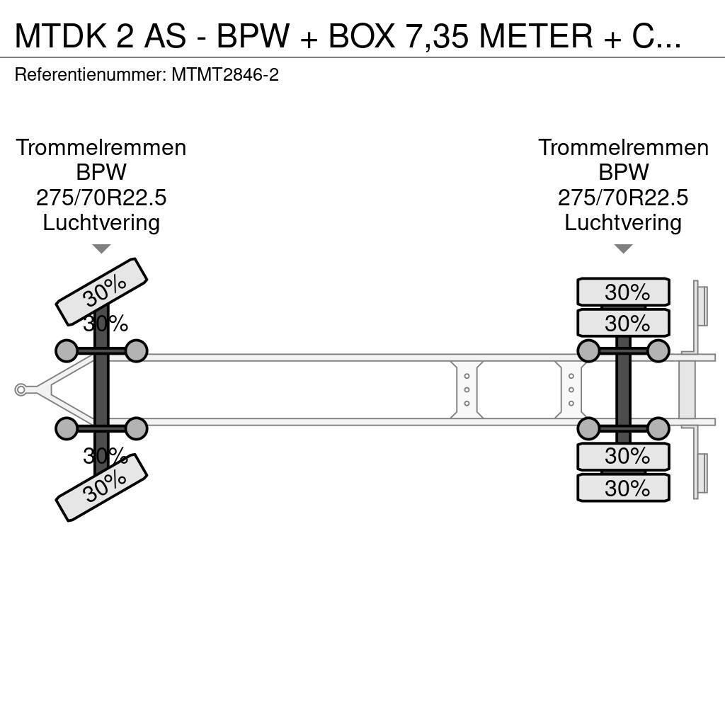  MTDK 2 AS - BPW + BOX 7,35 METER + CARGOLIFT ZEPRO Причепи-фургони