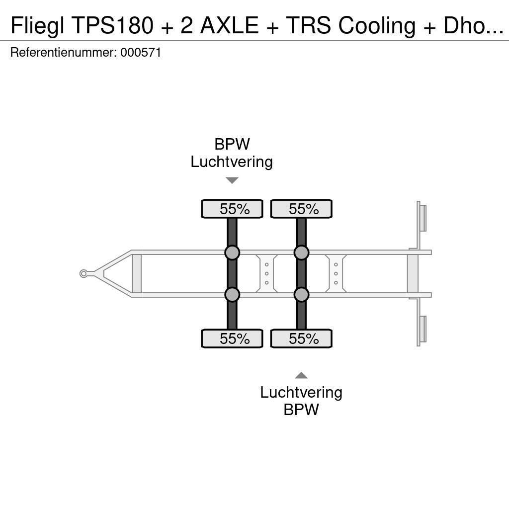 Fliegl TPS180 + 2 AXLE + TRS Cooling + Dhollandia Lift Причепи-рефрижератори