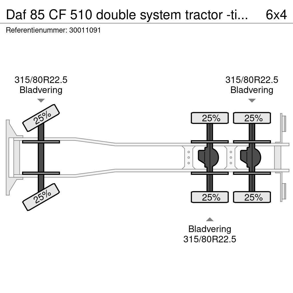 DAF 85 CF 510 double system tractor -tipper Автоконтейнеровози
