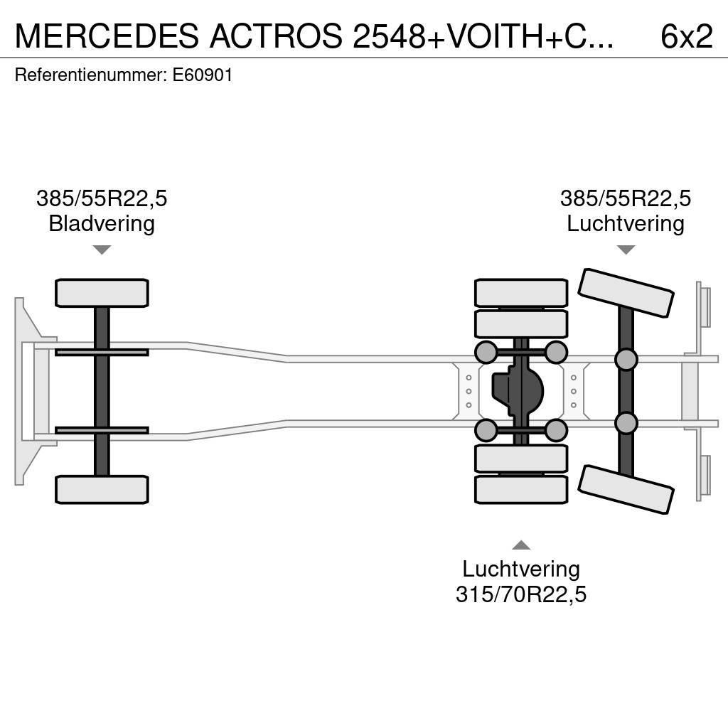 Mercedes-Benz ACTROS 2548+VOITH+CHARIOT EMBARQUER Тентовані вантажівки